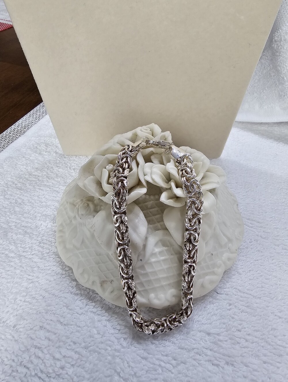 Lirm Italy 925 Silver Byzantine Bracelet 7" - Picture 7 of 13
